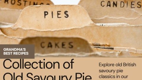 Collection of old savoury pie recipes featured image.