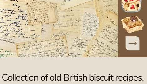 Collection of old British biscuit recipes featured image.