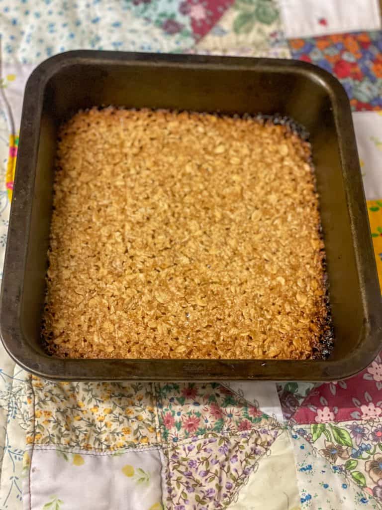 Flapjacks just out oven.