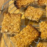 A batch of flapjacks cooling.