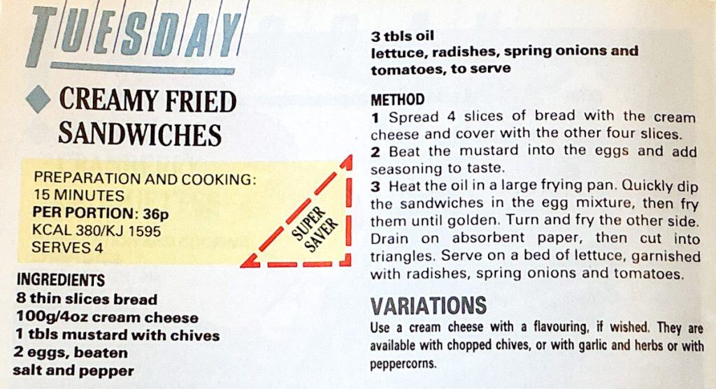 Photo of recipe in a magazine.